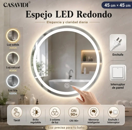 Espejo luz led