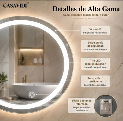 Espejo luz led