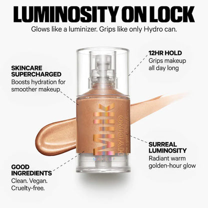 MILK MAKEUP 
Hydro Grip + Glow Illuminating Primer with Light-Reflecting Pearls