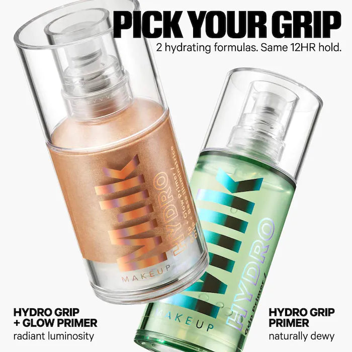 MILK MAKEUP 
Hydro Grip + Glow Illuminating Primer with Light-Reflecting Pearls