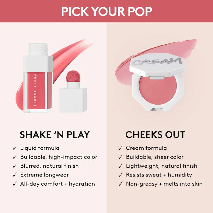 Fenty Beauty by Rihanna 
Shake N' Play Liquid Blush