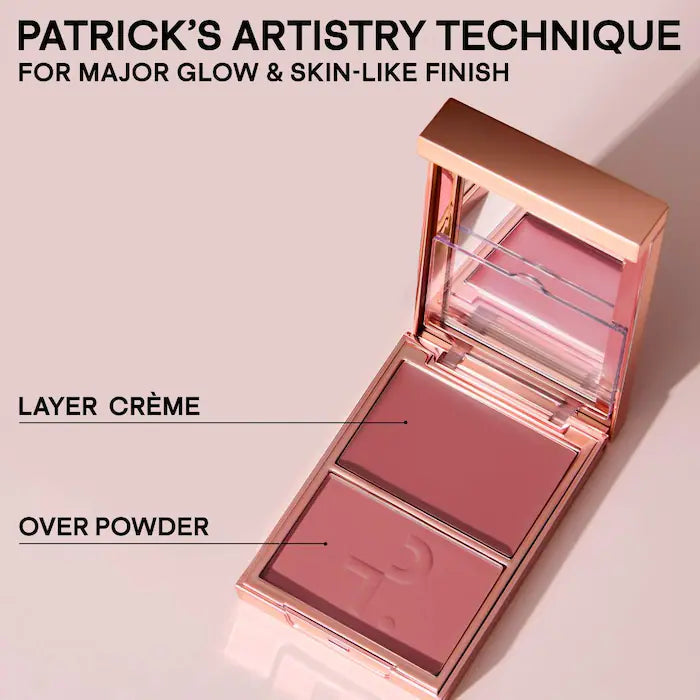 PATRICK TA 
Major Headlines Double-Take Crème & Powder Blush Duo