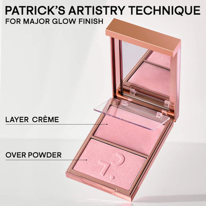 PATRICK TA 
Major Glow Creme & Powder Light Reflecting Translucent Highlighter Duo