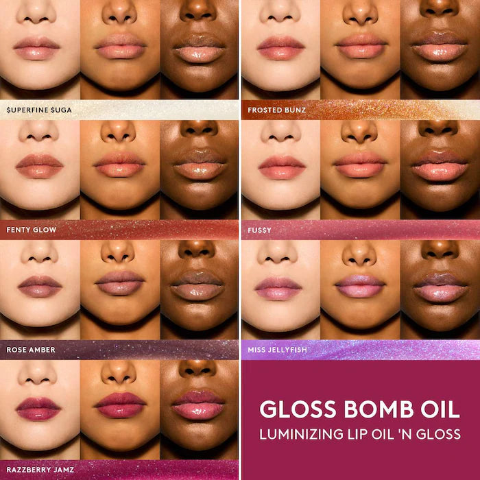 Fenty Beauty by Rihanna 
Gloss Bomb Oil Luminizing Lip Oil 'N Gloss