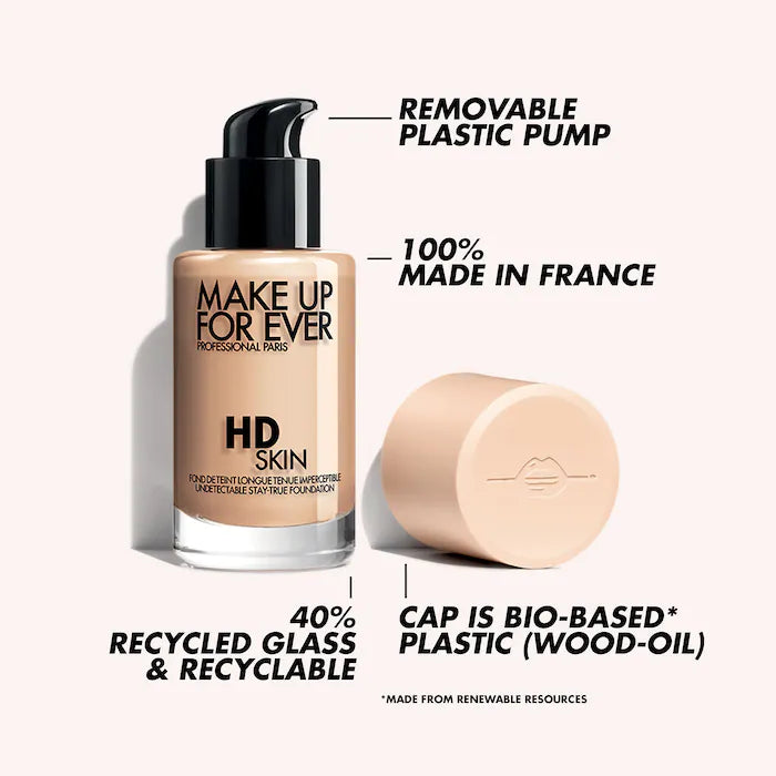 MAKE UP FOR EVER 
HD Skin Long-Lasting Waterproof Natural Matte Foundation